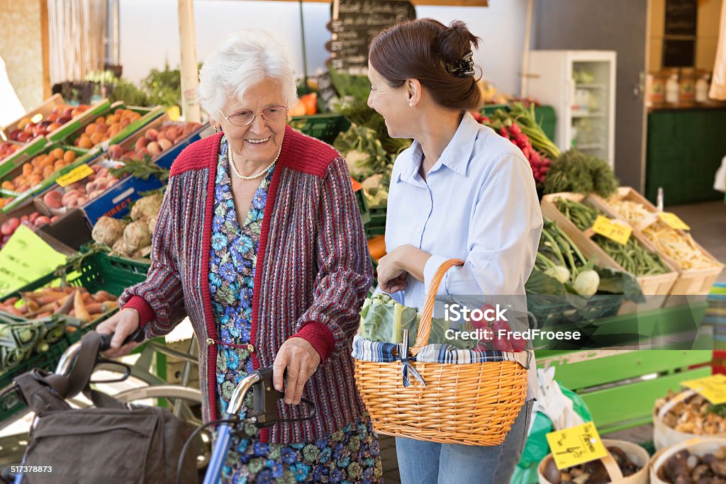 Assisted living - senior woman with caregiver shopping